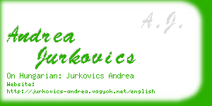 andrea jurkovics business card